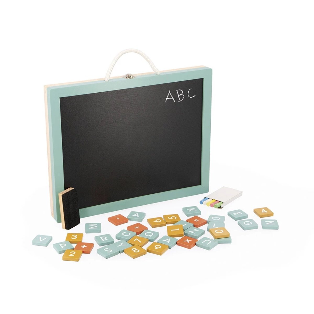 Tableau En Bois 4 En 1, 49 Accessoires vert, JANOD