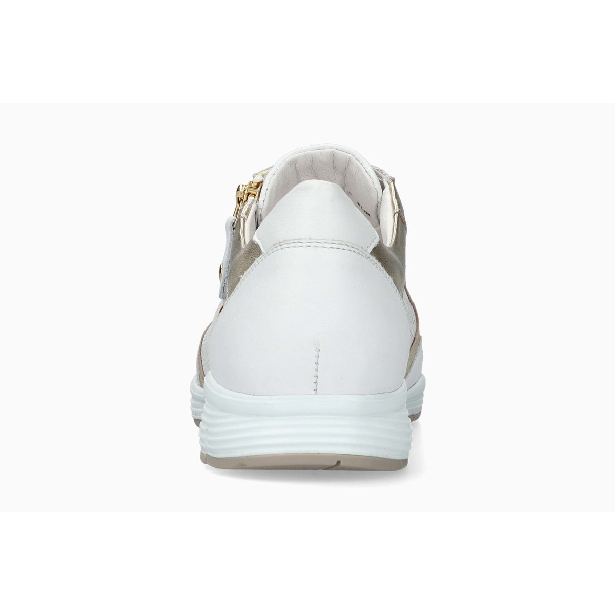 Baskets en cuir YLONA blanc & doré, MEPHISTO