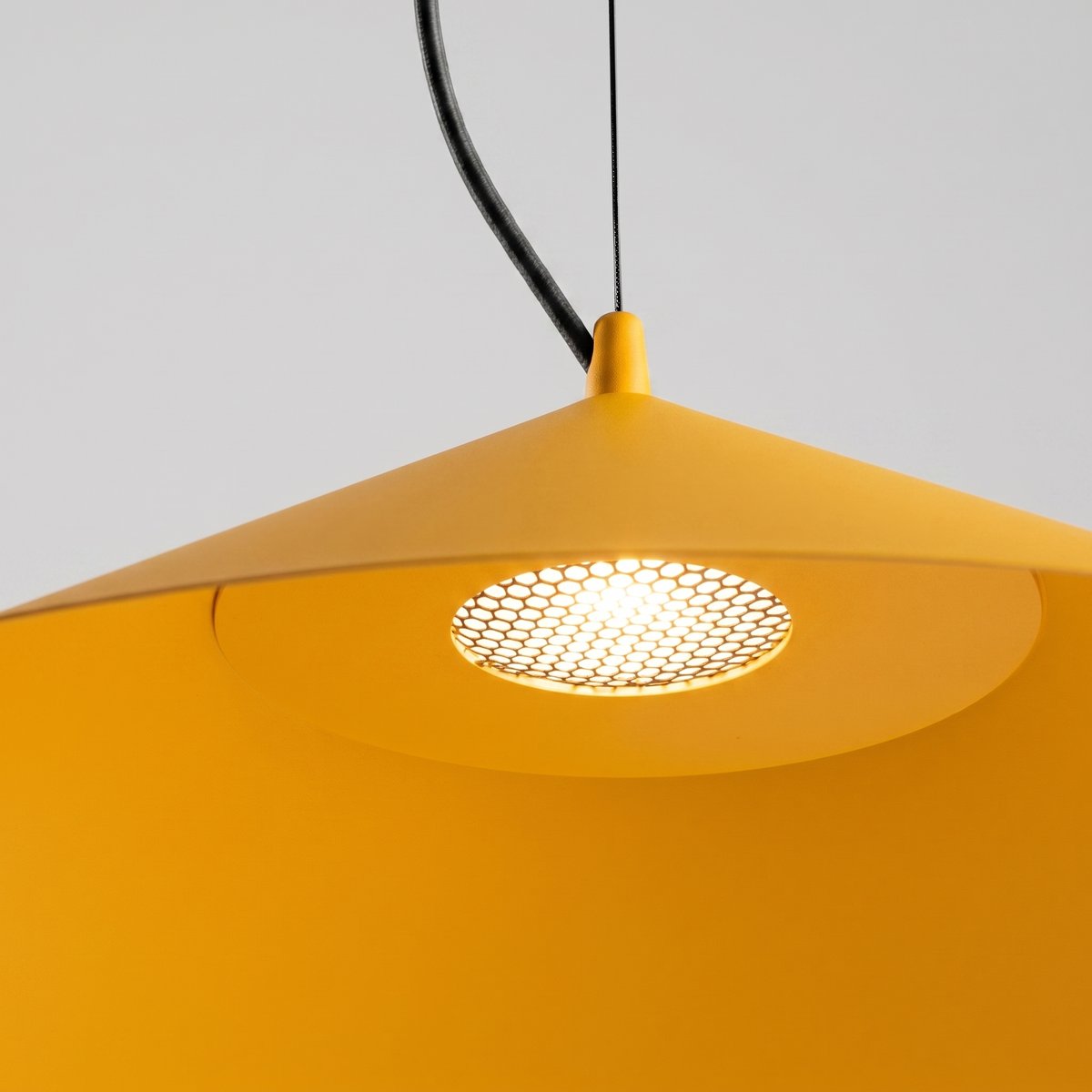 Suspension Acier Jaune LED 1 Fint jaune, EDEN