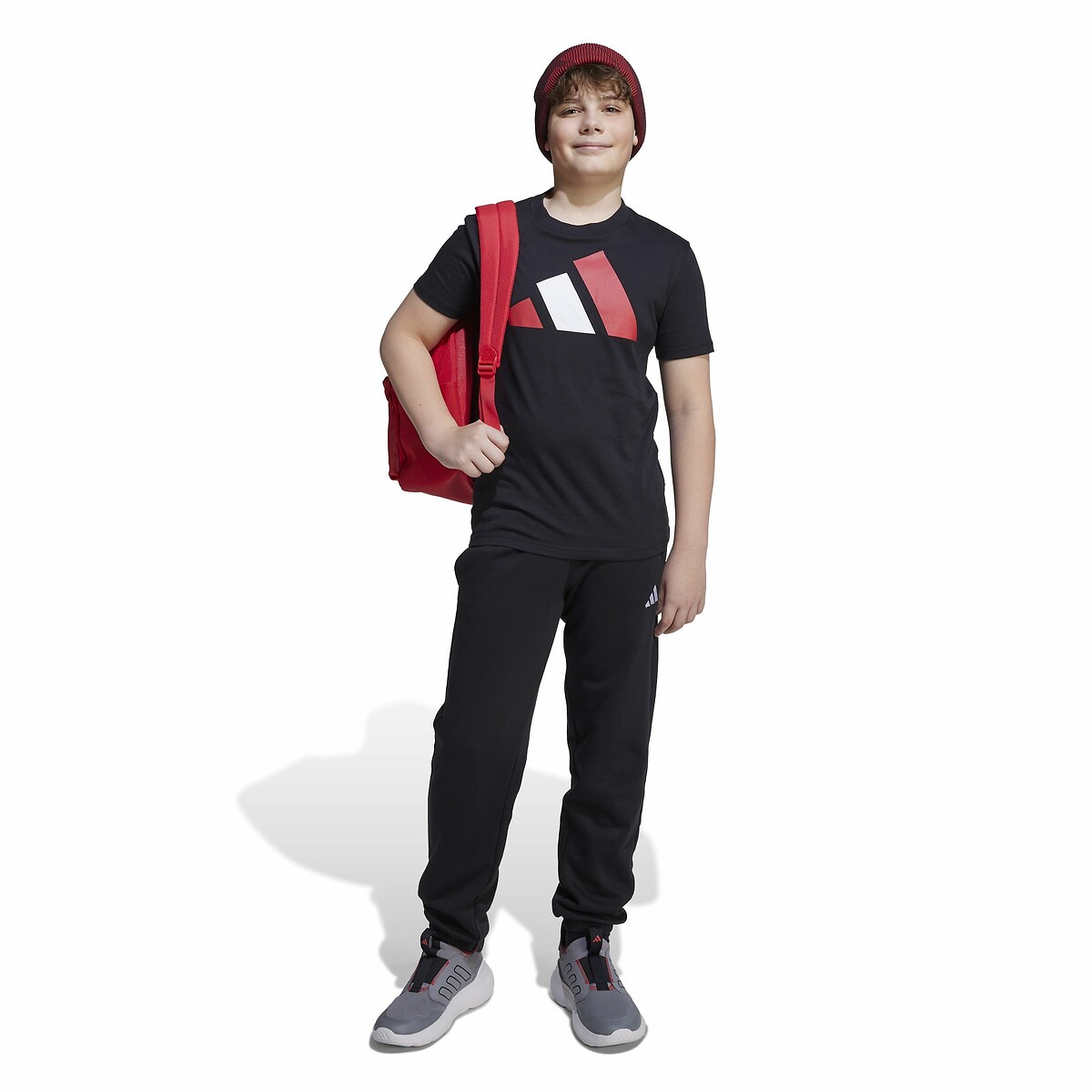 T-shirt de mangas curtas, em algodão preto , ADIDAS SPORTSWEAR