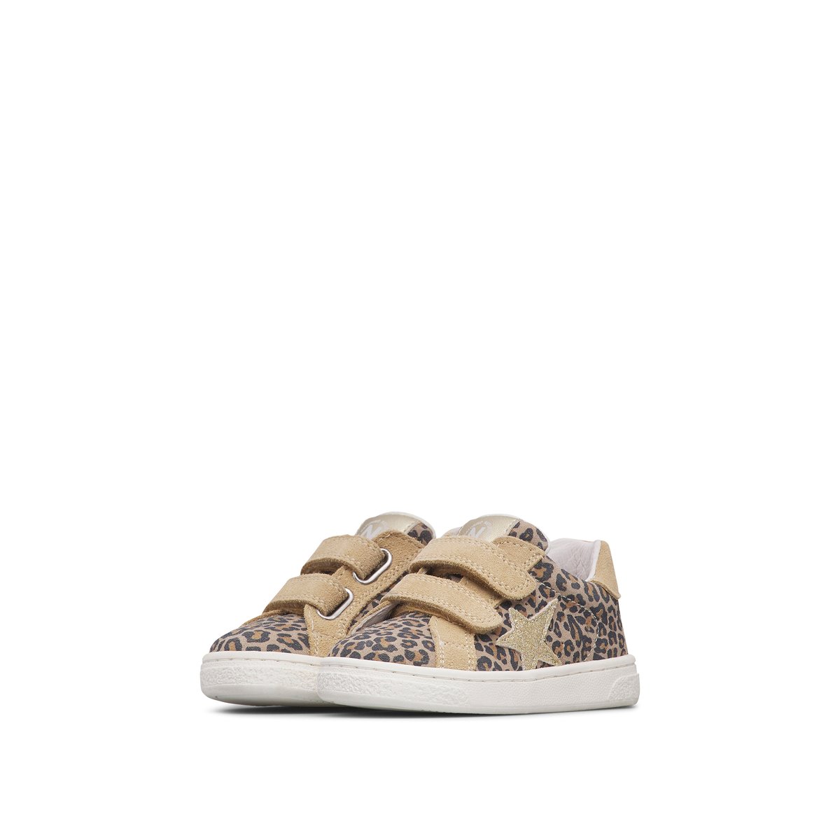 Sneakers en daim léopard PINN VL. beige-marron, NATURINO
