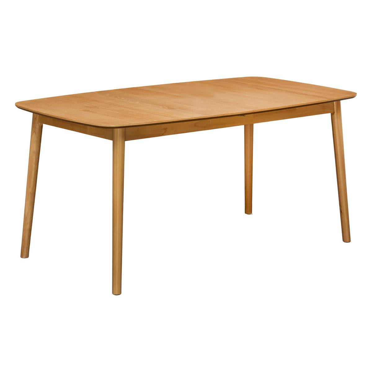Table à manger rectangulaire extensible 6 places en hévéa TILDA beige moyen, ATMOSPHERA