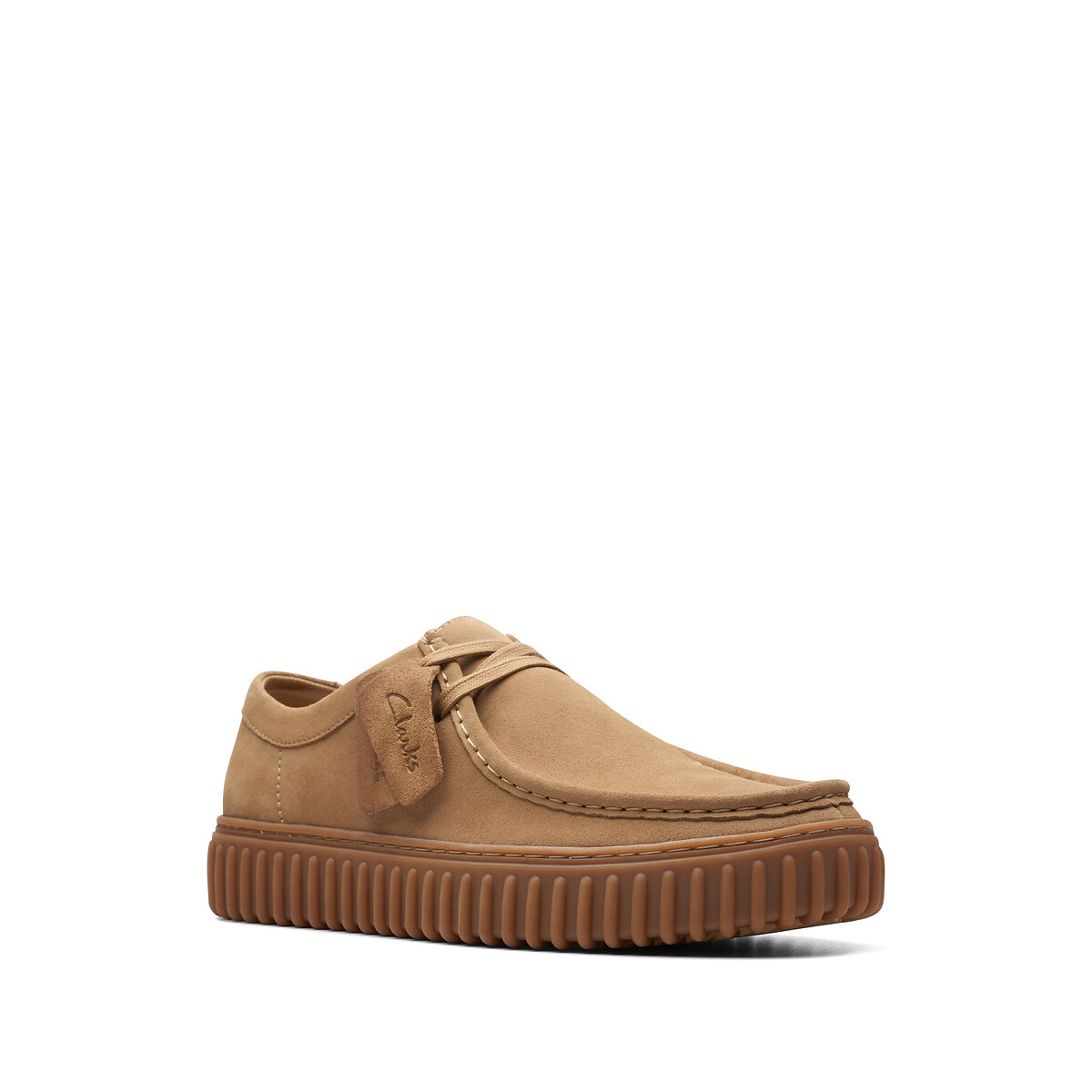 Derby in pelle scamosciata Torhill cammello, CLARKS