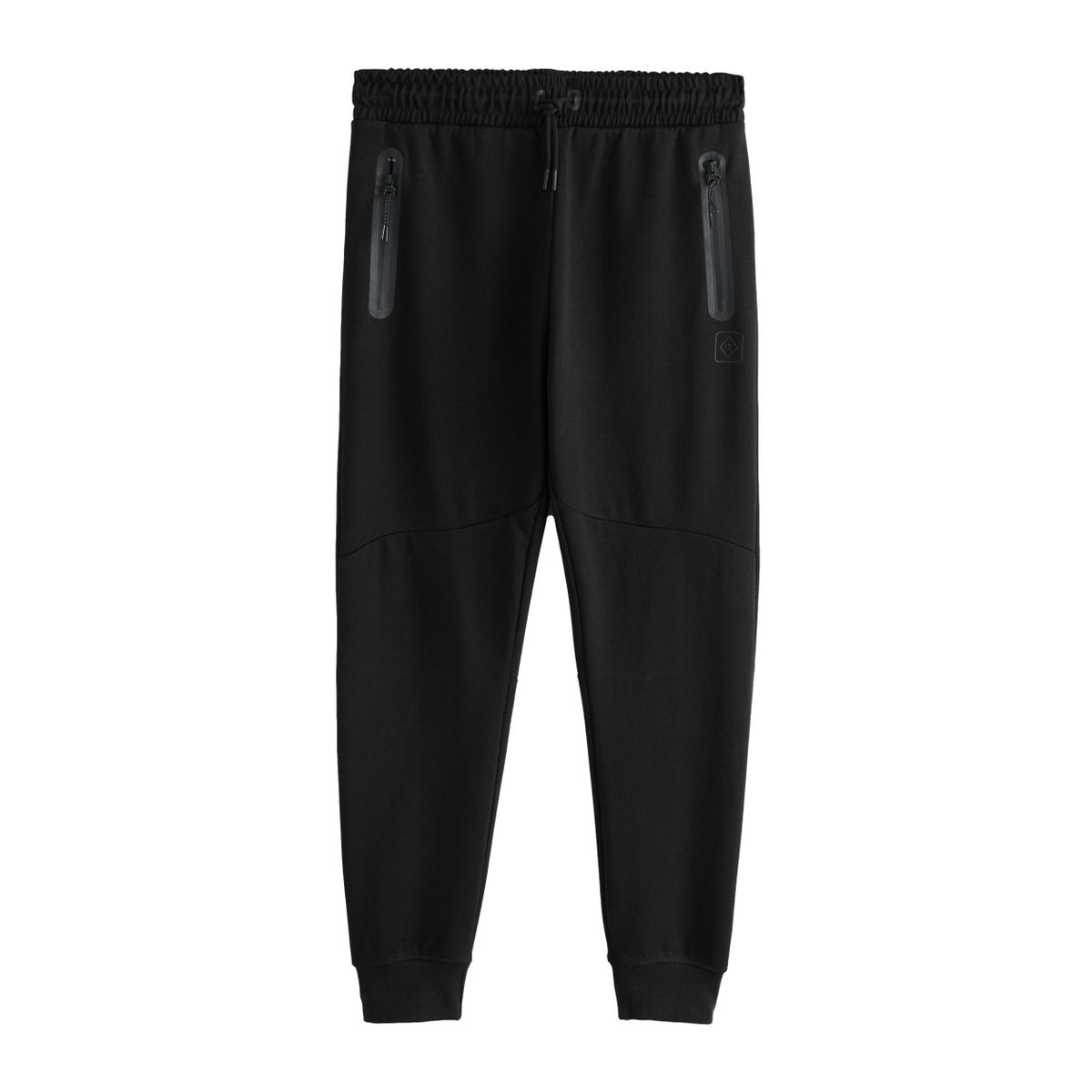 Jogging slim en maille interlock noir, NEXT
