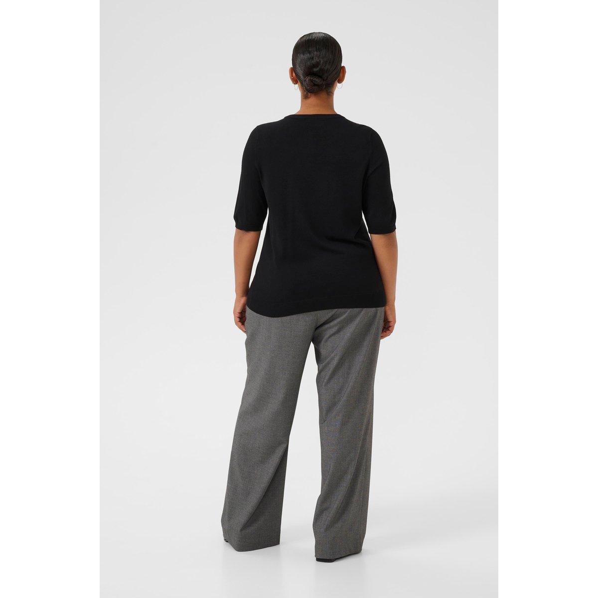 Pullover tricoté noir black deep, KAFFE CURVE
