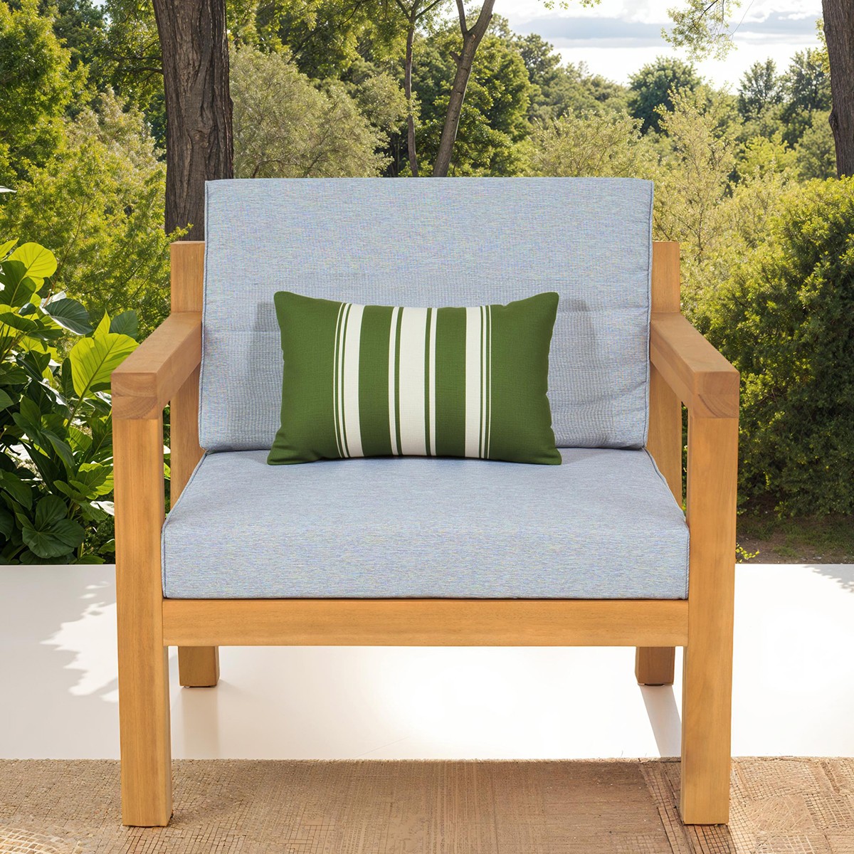 Fauteuil de jardin en bois FSC - PALAU gris chiné, HOMIFAB