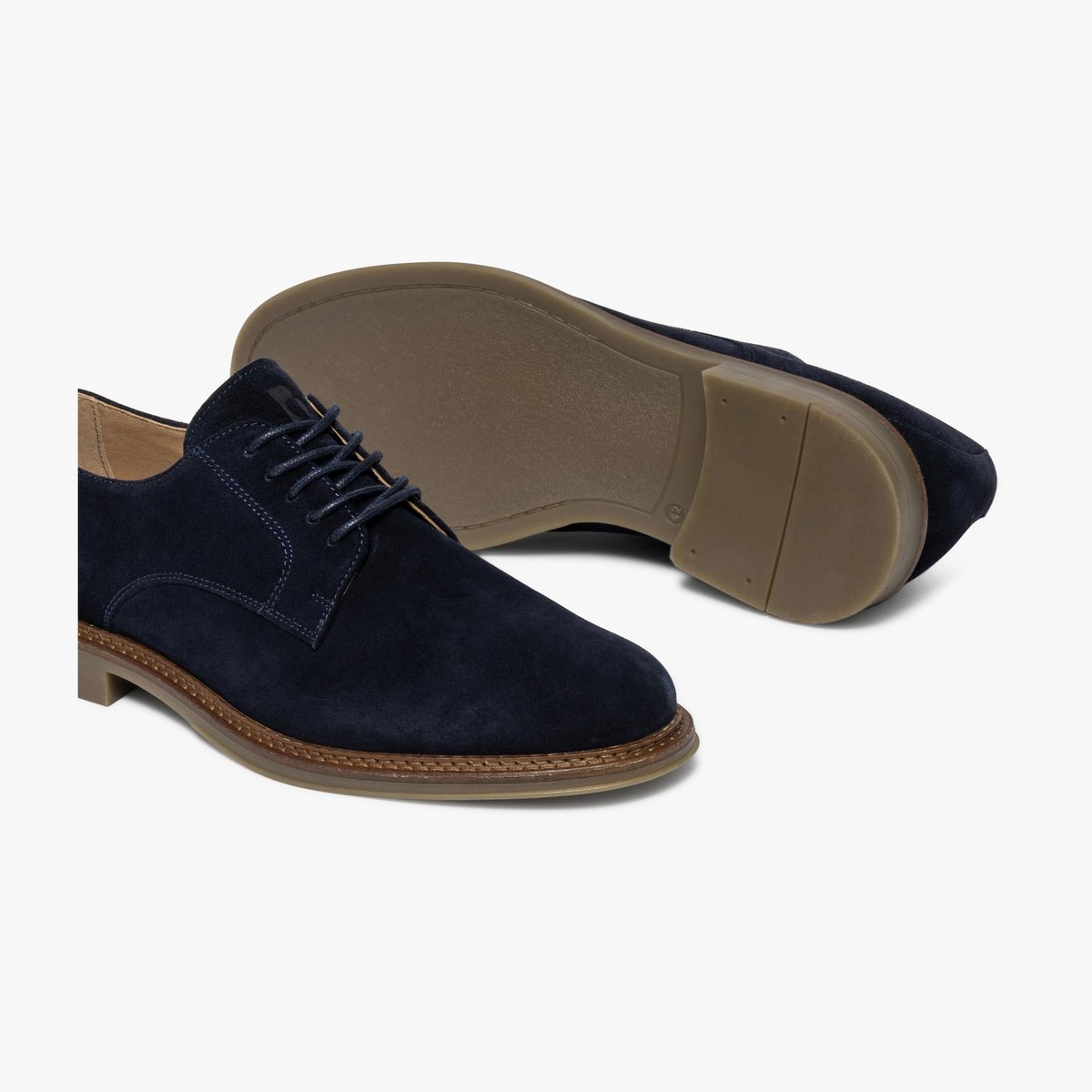 Derby en cuir DRISS bleu marine, BOCAGE