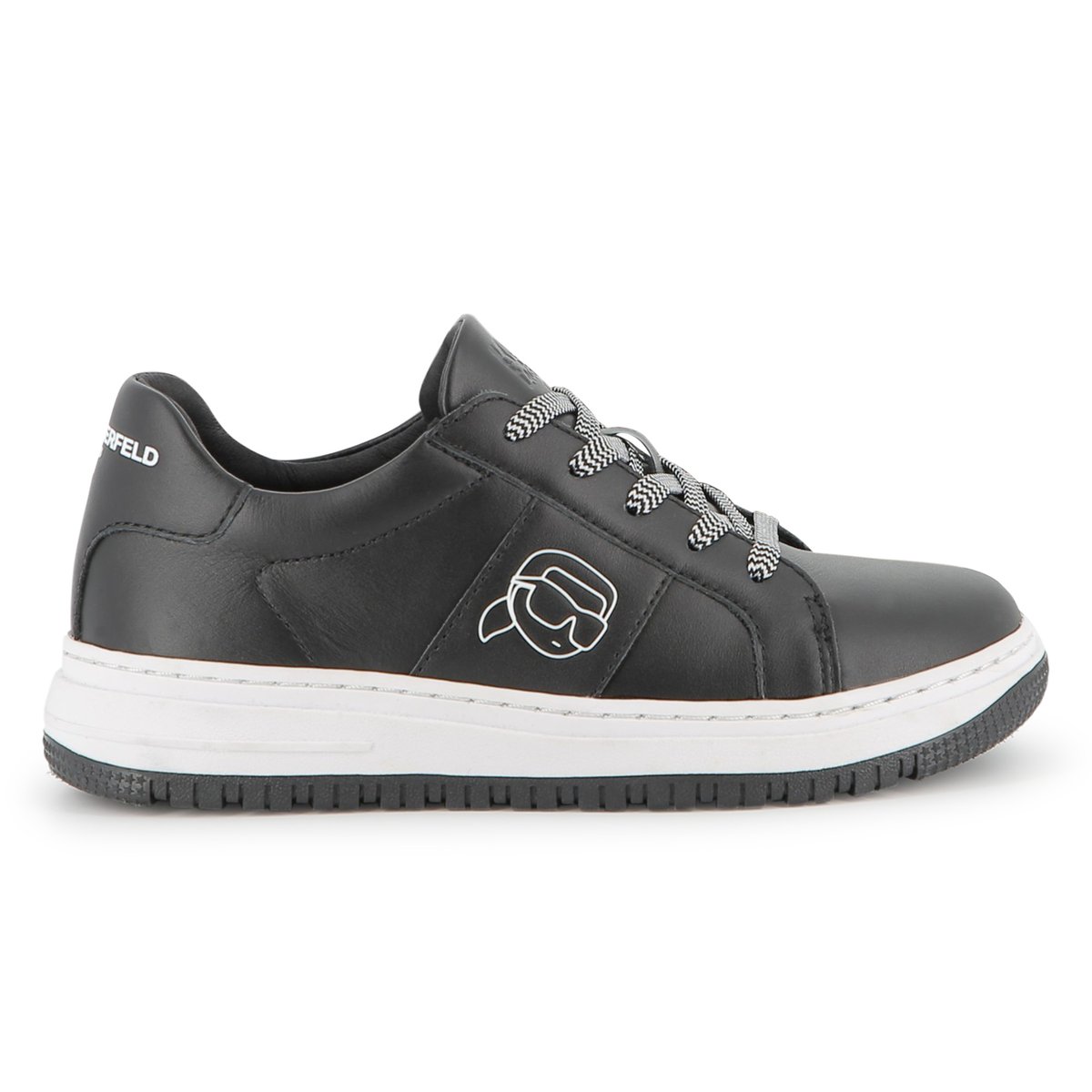 Sneakers basse stringate black, KARL LAGERFELD KIDS