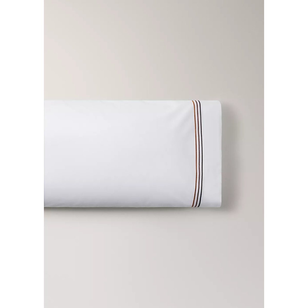 Taie d’oreiller 100 % coton brodé 45x110 cm écru, MANGO HOME