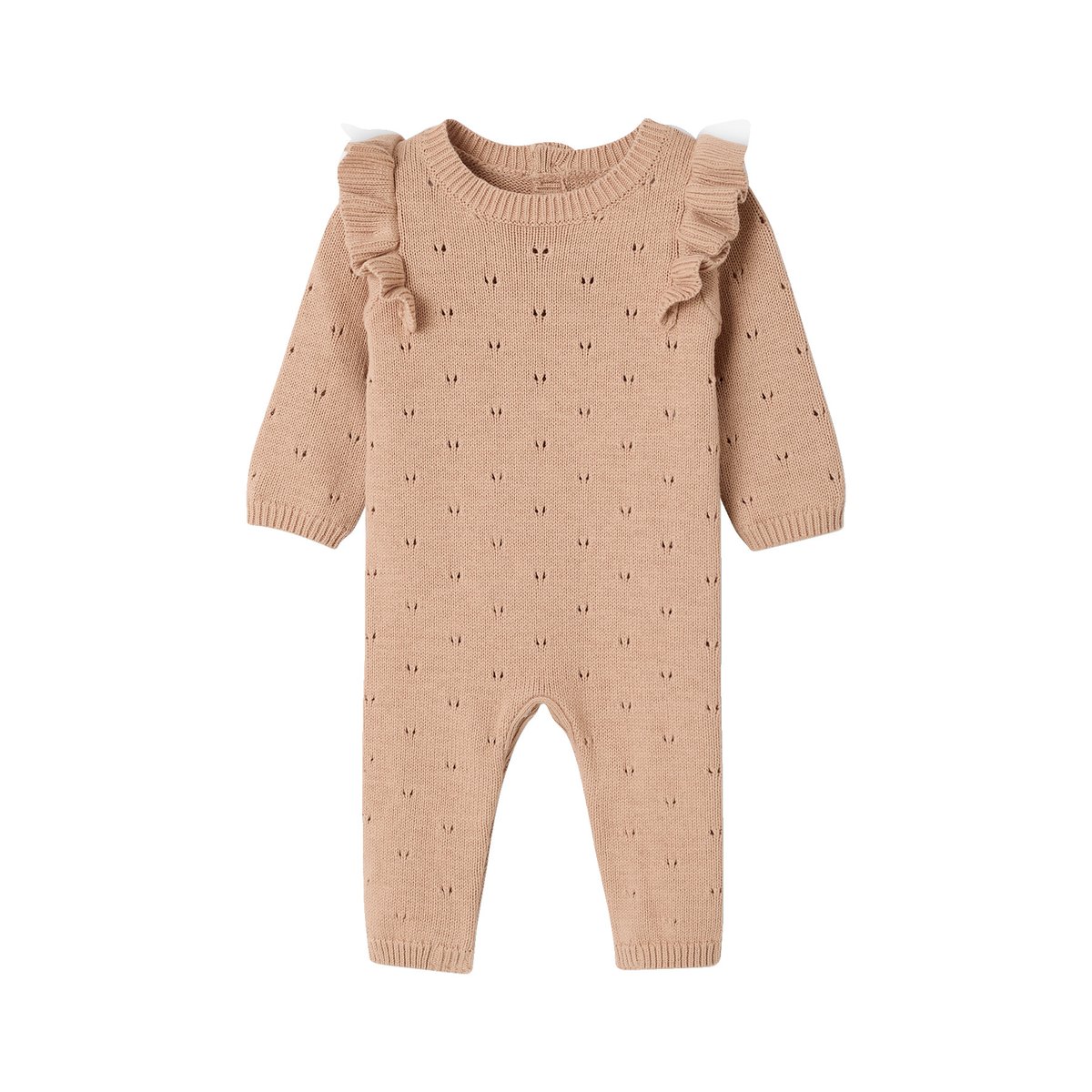 Combinaison en tricot beige chiné, VERTBAUDET