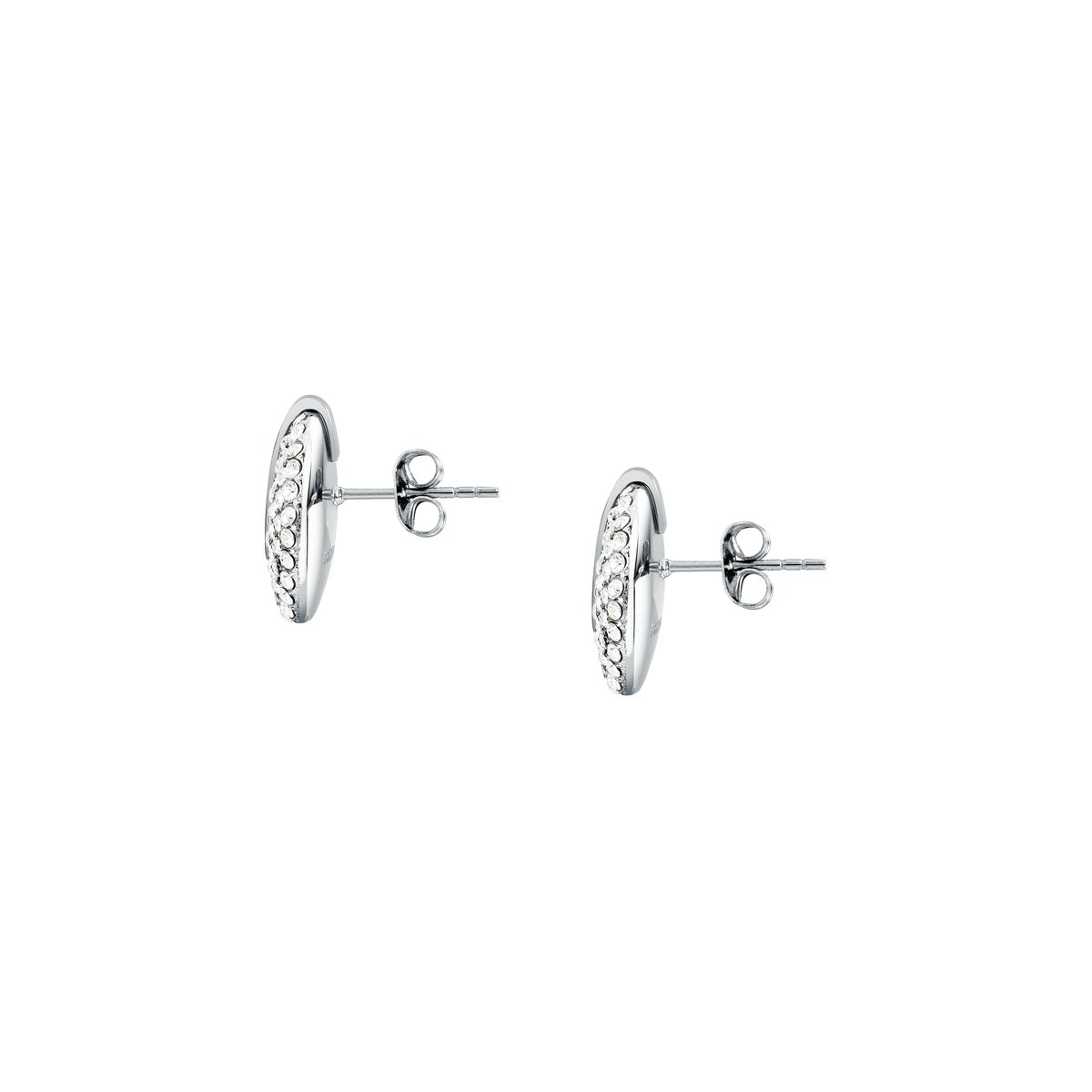 Boucles d'oreille T-ROUND acier inoxydable, TRUSSARDI