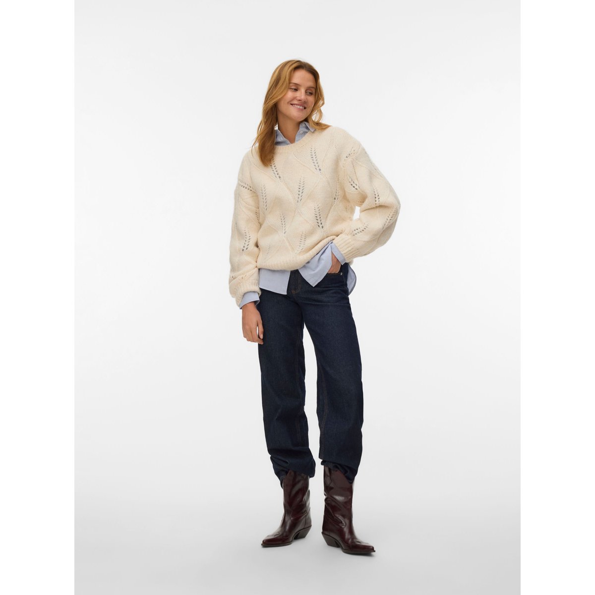 Pull En Maille birch, VERO MODA