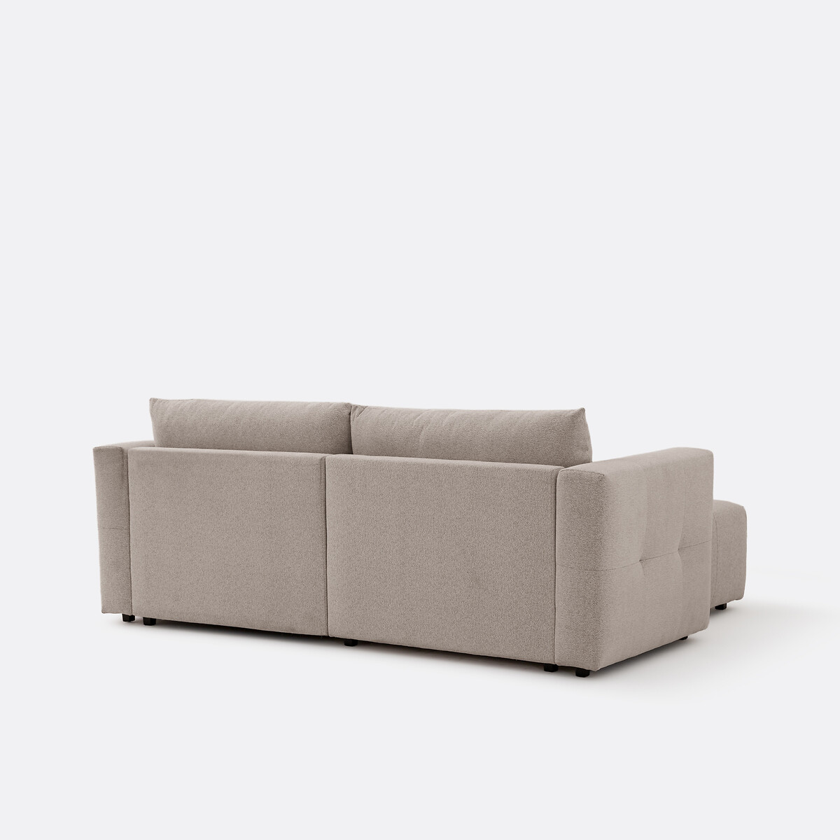 Sofá cama esquinero reversible de 3 plazas, chenilla jaspeada, MASI marrón grisáceo, LA REDOUTE INTERIEURS