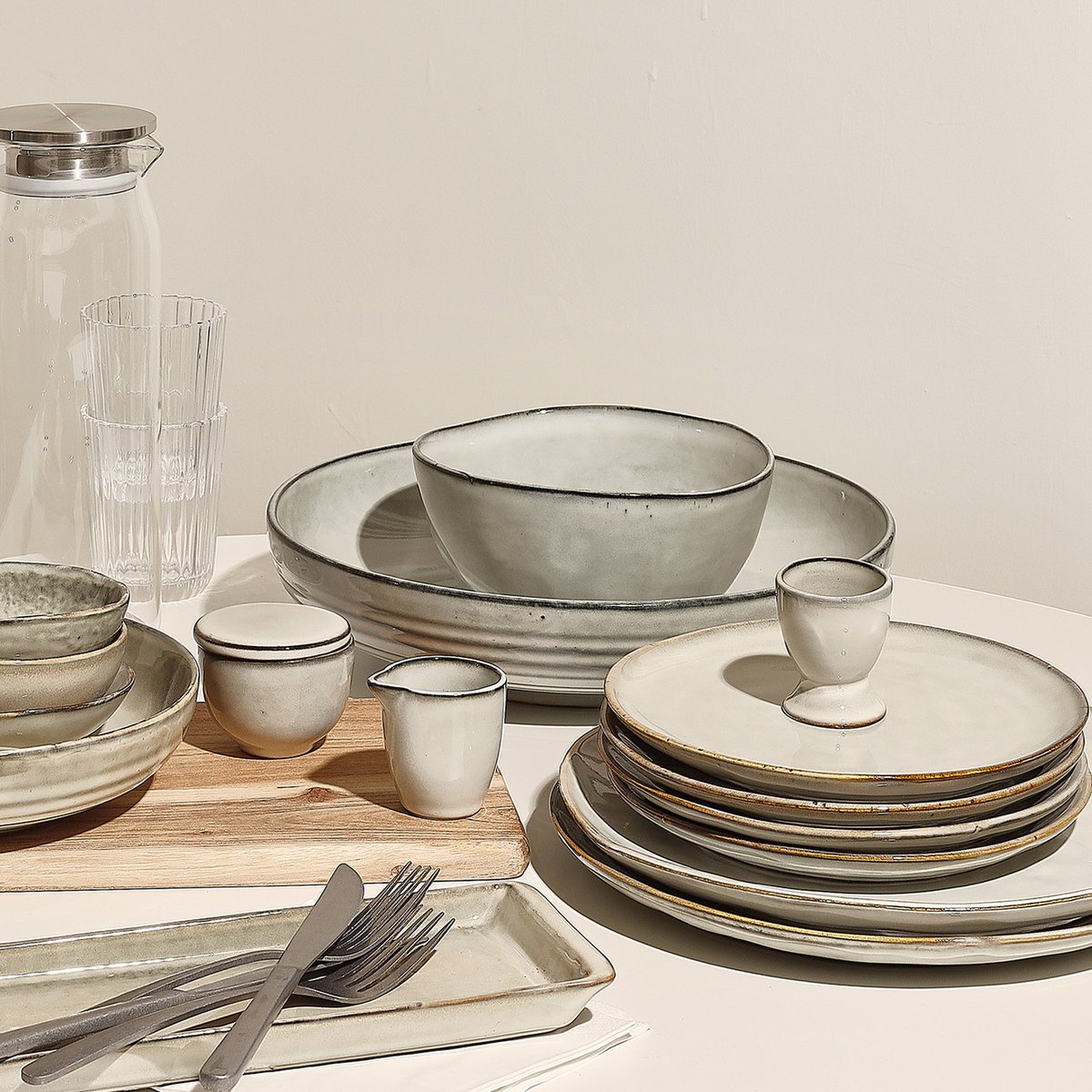Lot de 4 coquetiers ARTISAN vert, SALT & PEPPER