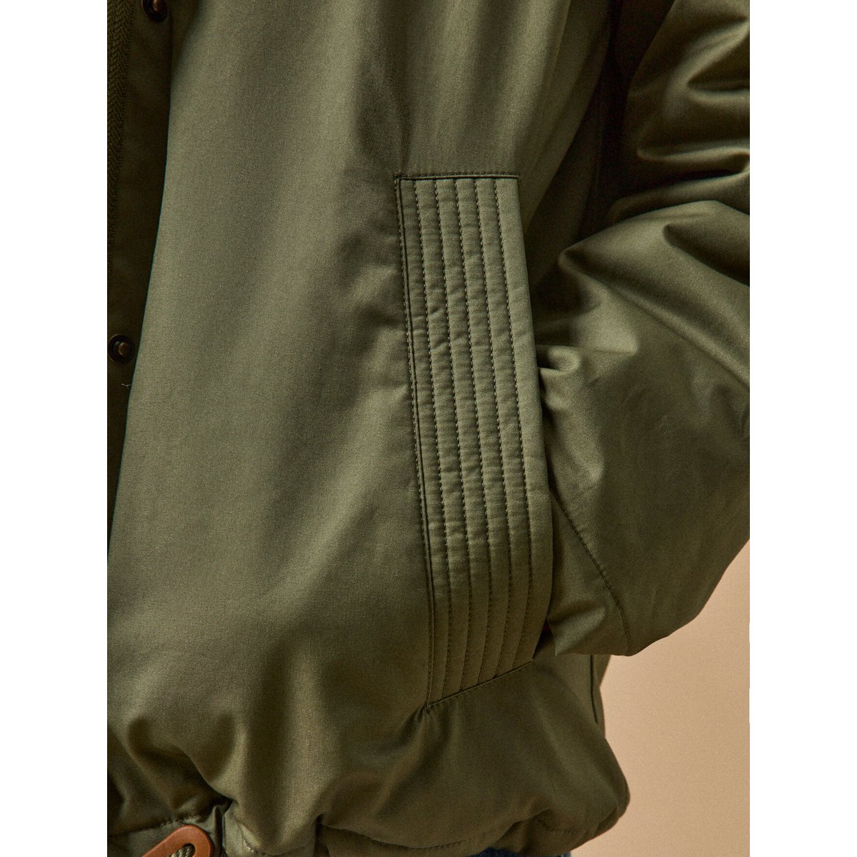 Parka courte doublée imitation fourrure vert olive, CYRILLUS
