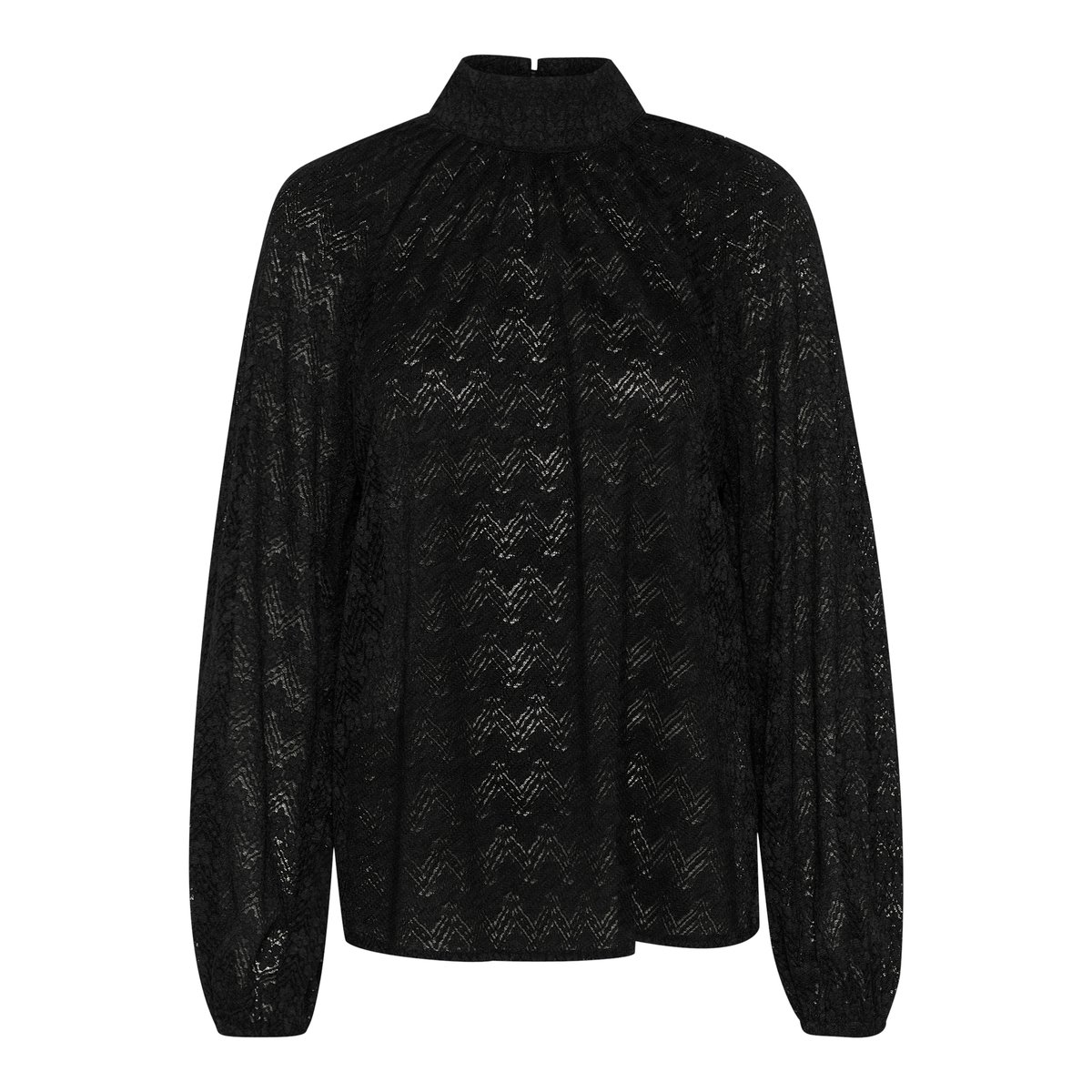 Blouse with long sleeve noir black, KAFFE