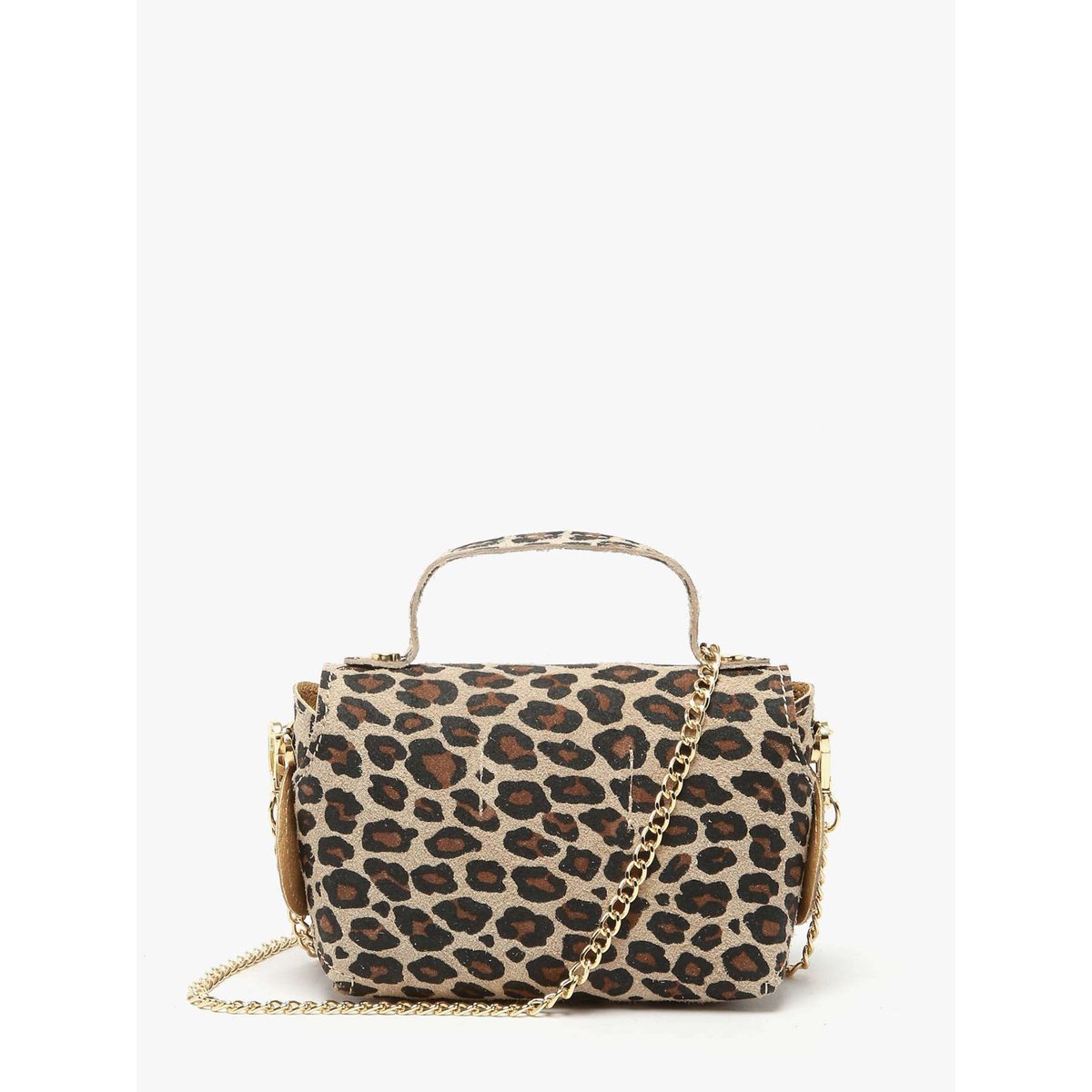 Sac bandoulière Velvet leopardo cuir larice p, MILANO