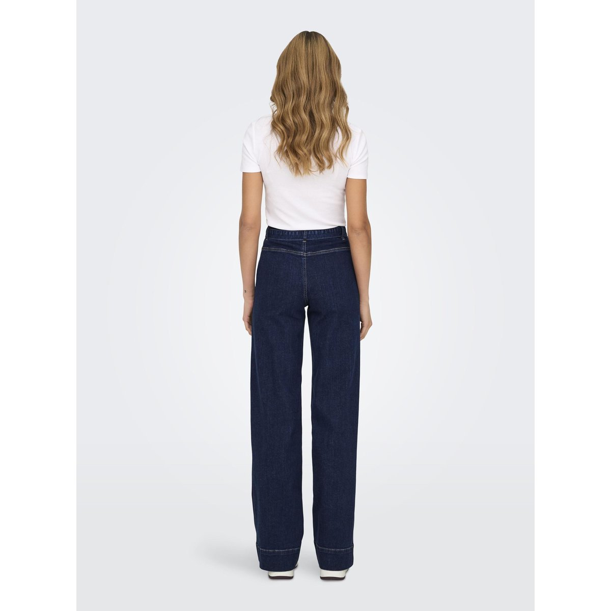 Jean À Jambe Large dark blue denim, ONLY