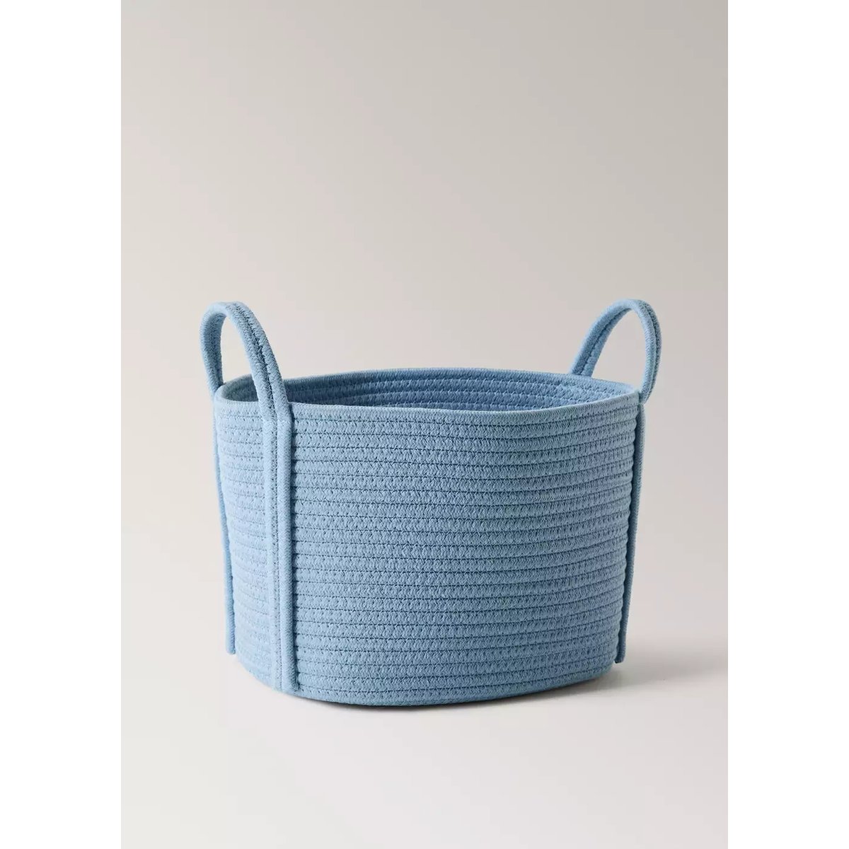 Panier enfant moyen en coton bleu ciel, MANGO HOME