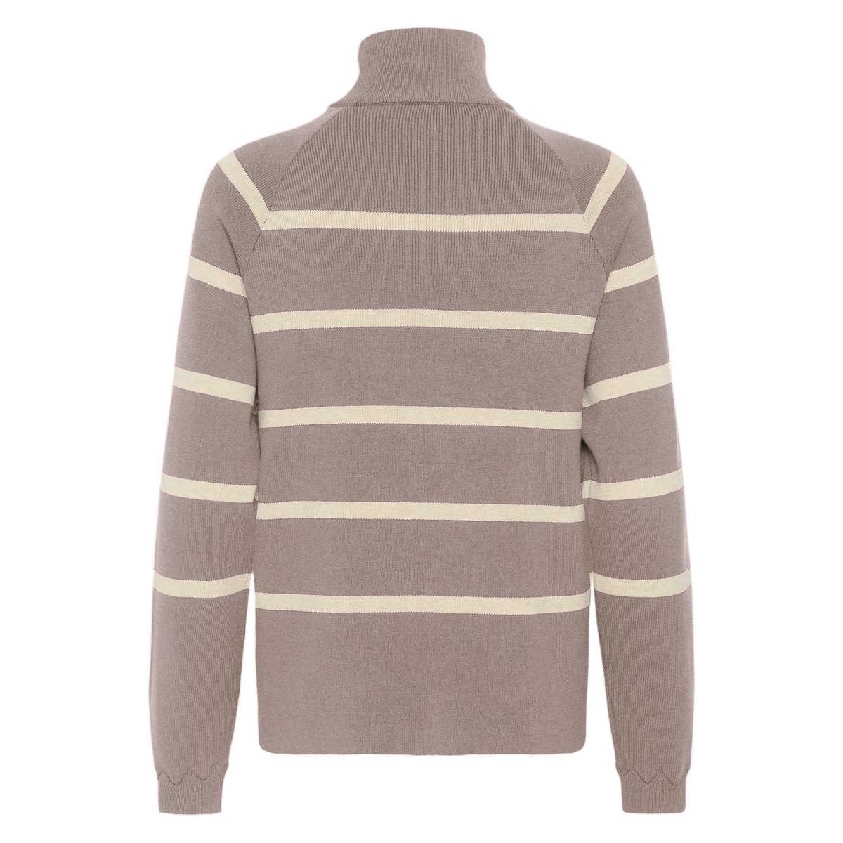 Pullover tricoté beige brown lentil oatmeal stripe, CREAM