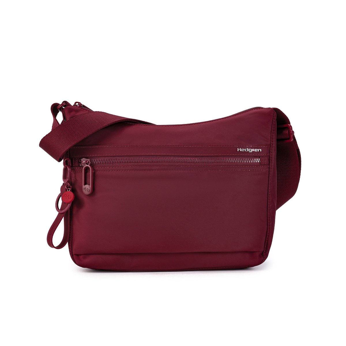 Sac bandoulière urbain avec protection RFID maroon banner, HEDGREN