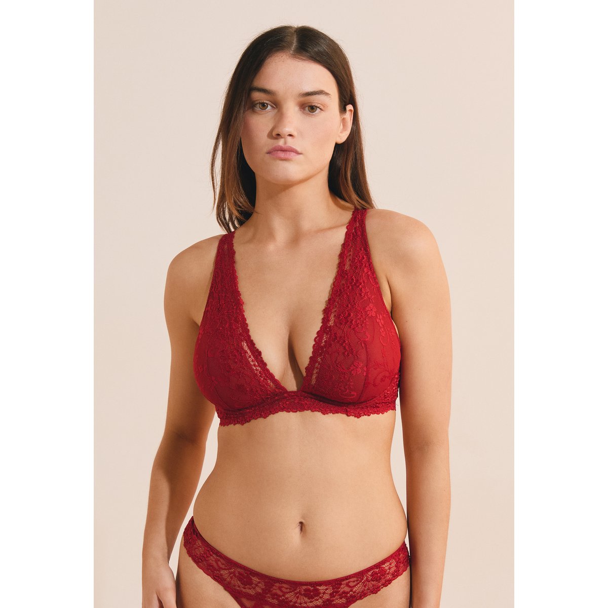 Soutien-gorge N.7 - Le corbeille fourlard SOUPCON rouge, ETAM