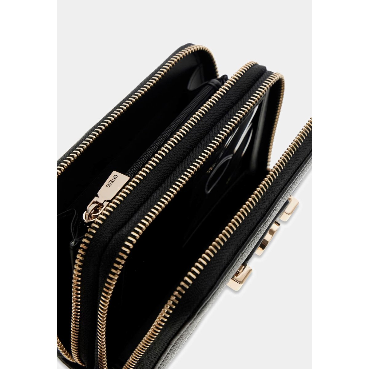 Portefeuille Lindsey gris foncé, GUESS