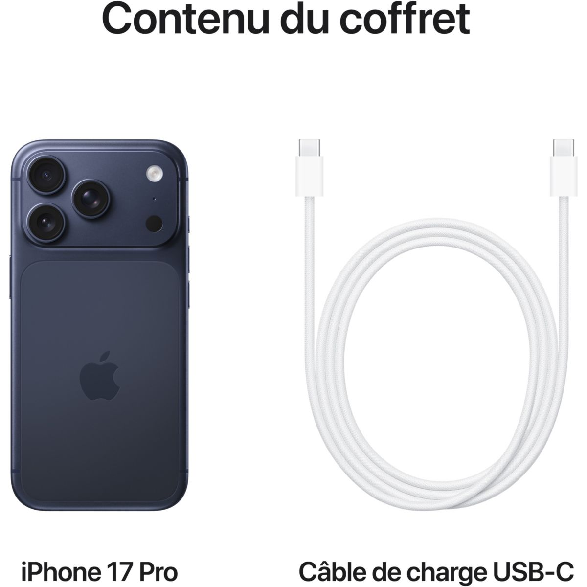 Smartphone iPhone 17 Pro 5G  256Go Bleu intense couleur unique, APPLE