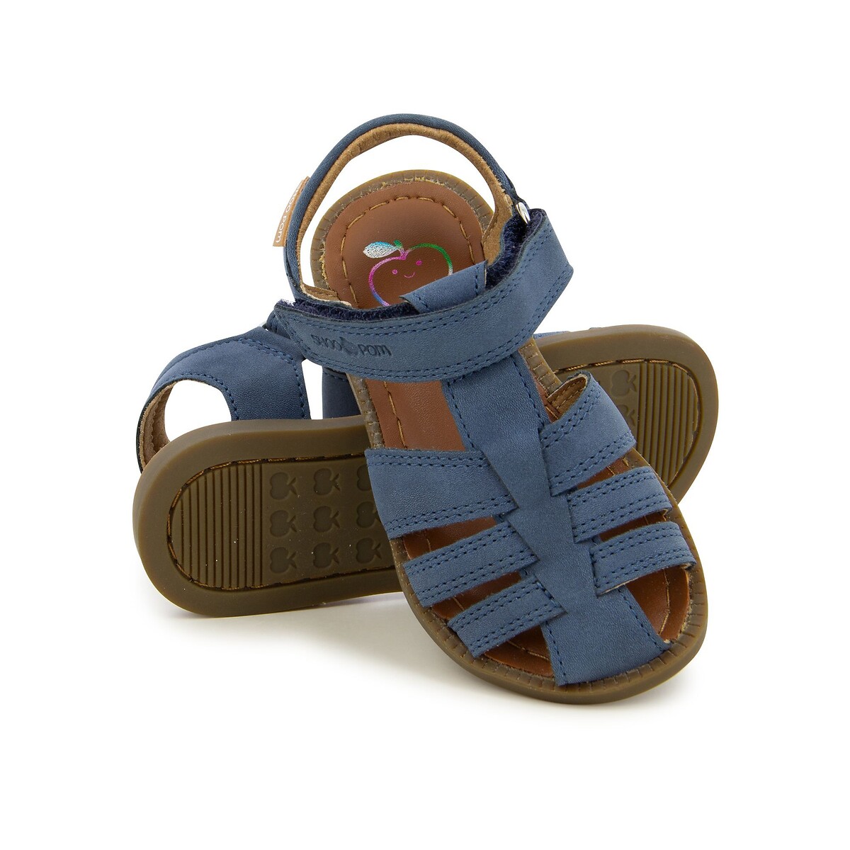 Sandales à scratch SOLAR TONTON bleu, SHOO POM