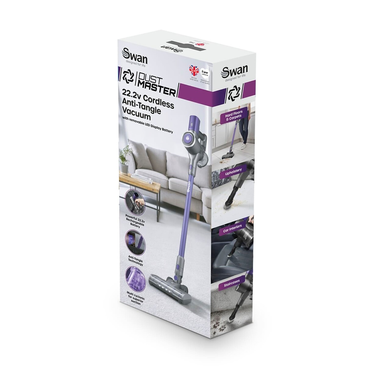 DustMaster 22.2V Cordless Vacuum - SC15827N purple, SWAN