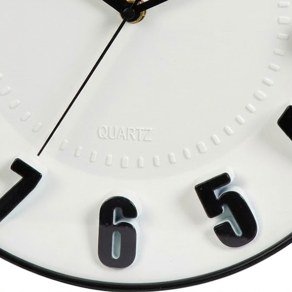 Horloge murale ronde noire et blanche 30x30x4.5cm beige, WADIGA