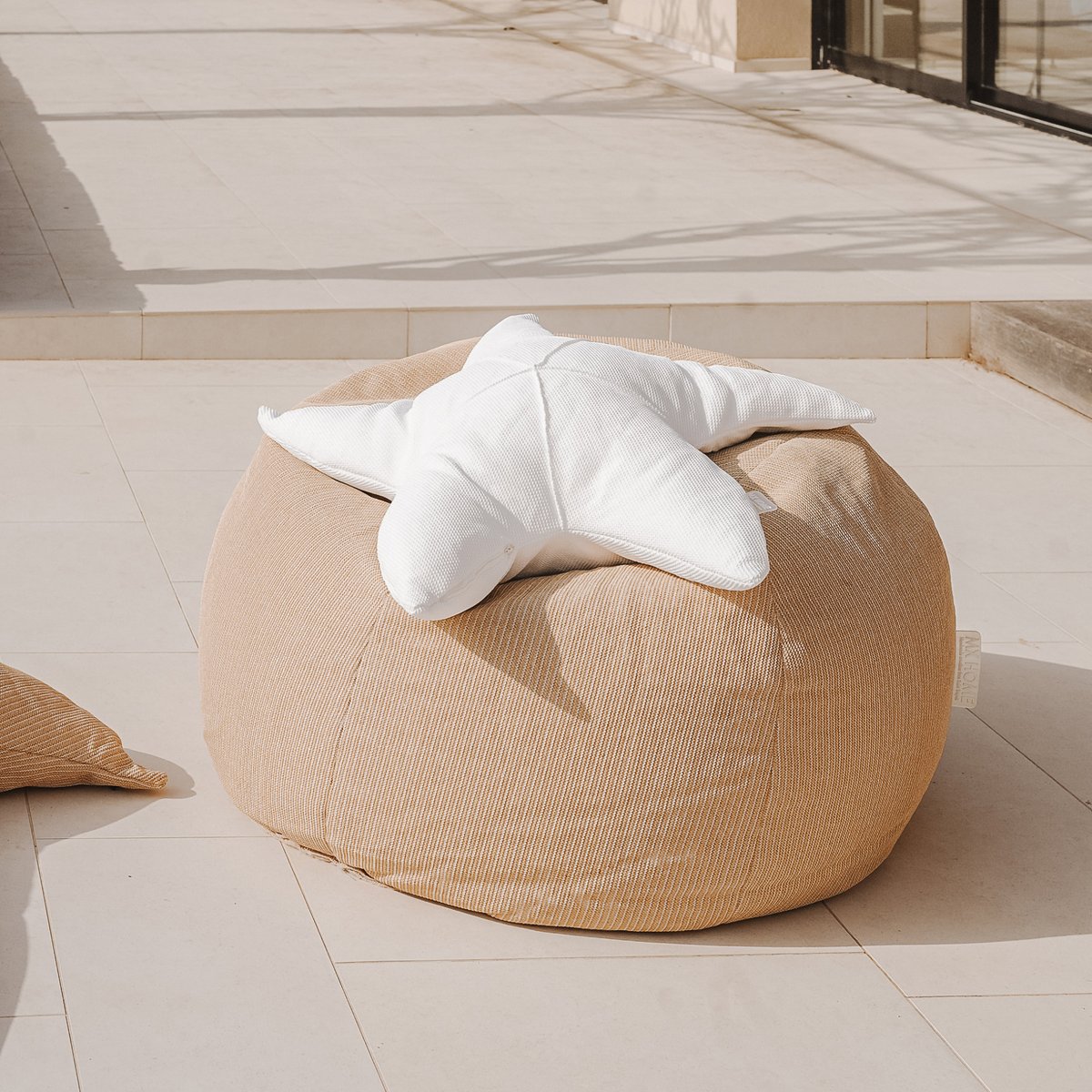 Pouf XL extérieur flottant beige, MX HOME