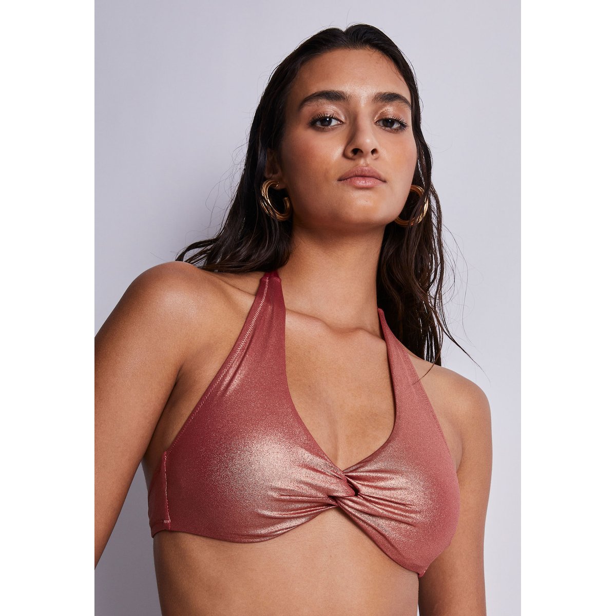 Haut de maillot de bain Triangle Sunlight Glow rouge cuivre, AUBADE