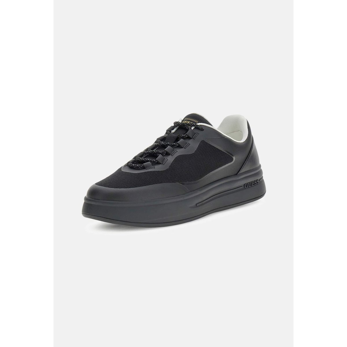 Sneakers Winno Cuir Mélangé noir, GUESS