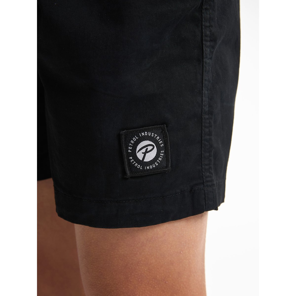 Short chino avec cordon de serrage angler noir black, PETROL INDUSTRIES