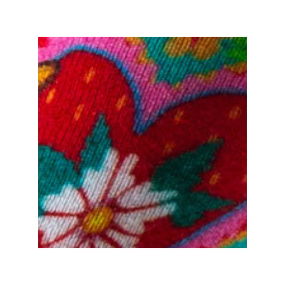 Mi-chaussettes imprimées Femme Coeur viscose de bambou turquoise, KINDY