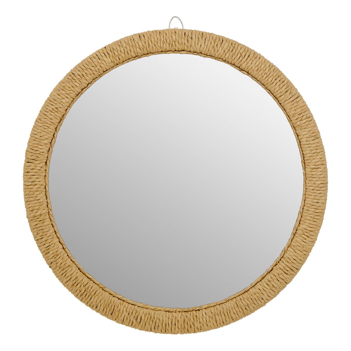 Lot de 3 miroirs ronds en corde TILIA marron, ATMOSPHERA