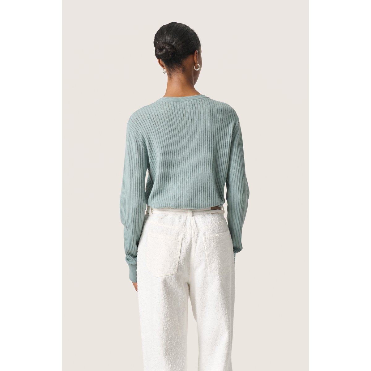 Cardigan à tricot bleu silver blue, SOAKED IN LUXURY