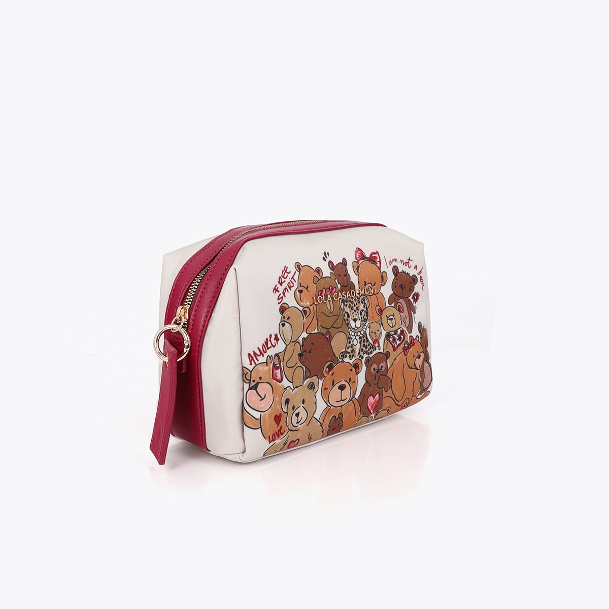 Trousse de toilette imprimée ours ivoire, LOLA CASADEMUNT