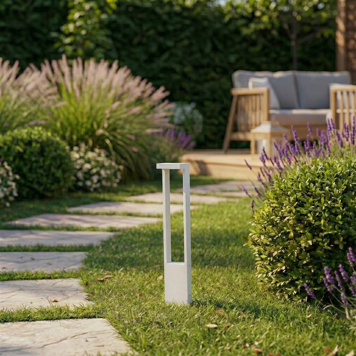 Luminaire extérieur en aluminium moderneLED blanc, LINDBY