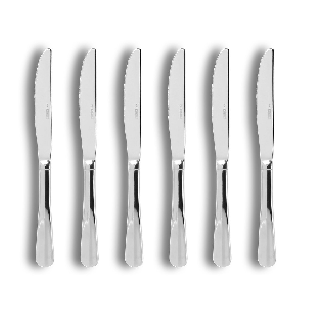 Lot de 6 couteaux de table en acier inoxydable, ARES inox, OGO LIVING