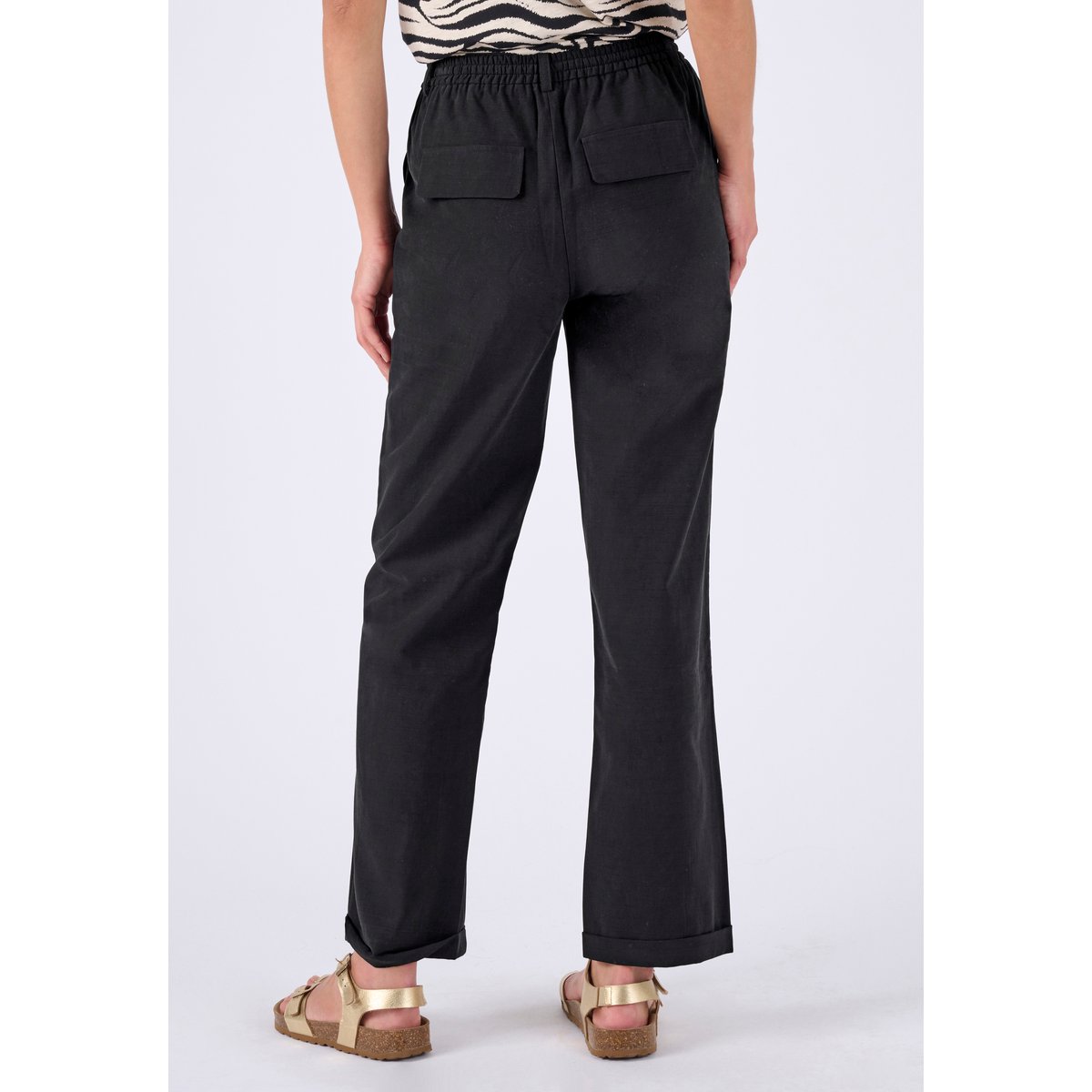 Pantalon 7/8ème enfilable poches cargo noir, DAMART