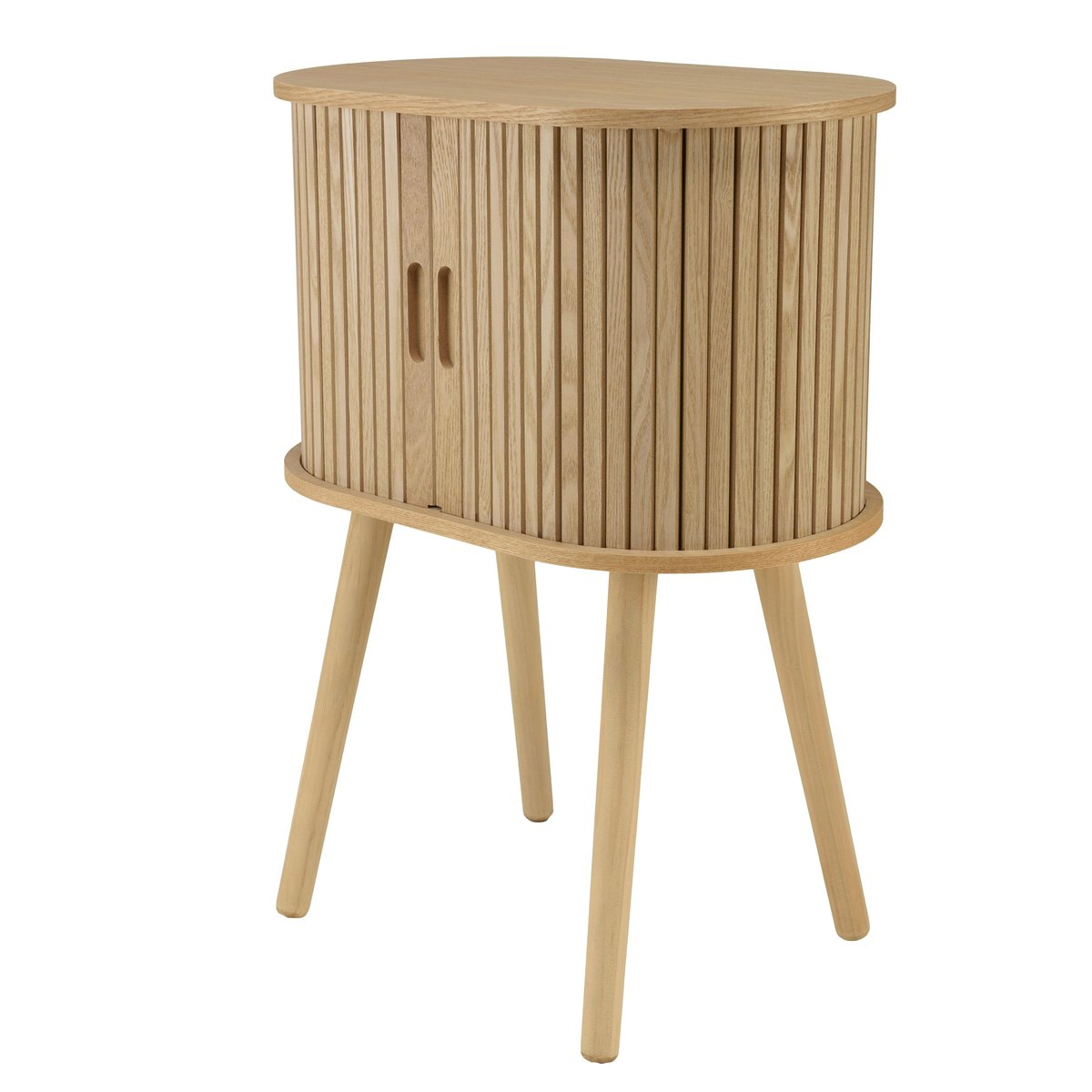 Meuble de rangement ovale en bois couleur naturelle CASTILLE bois naturel, PIER IMPORT