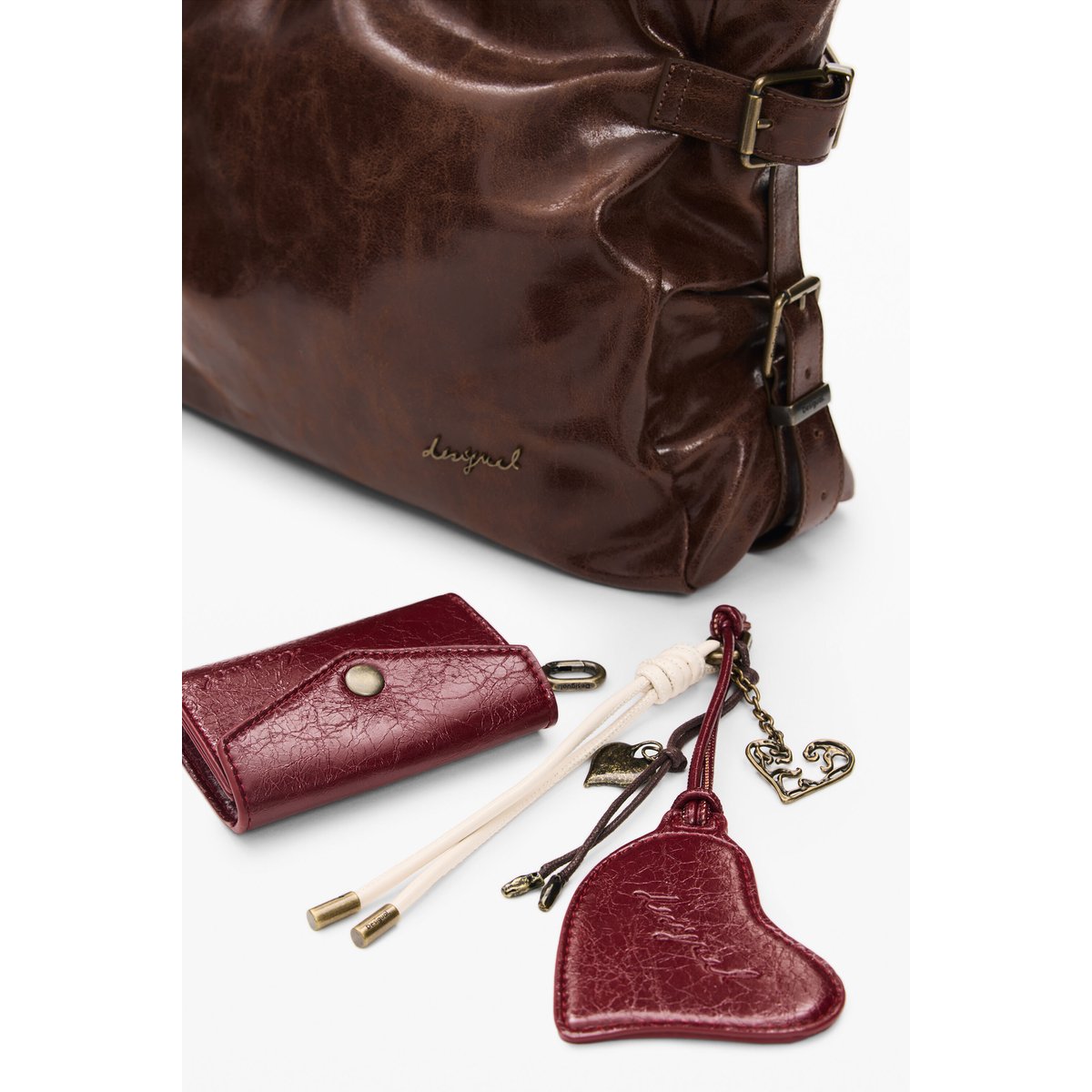 Grand sac shopping marron, DESIGUAL