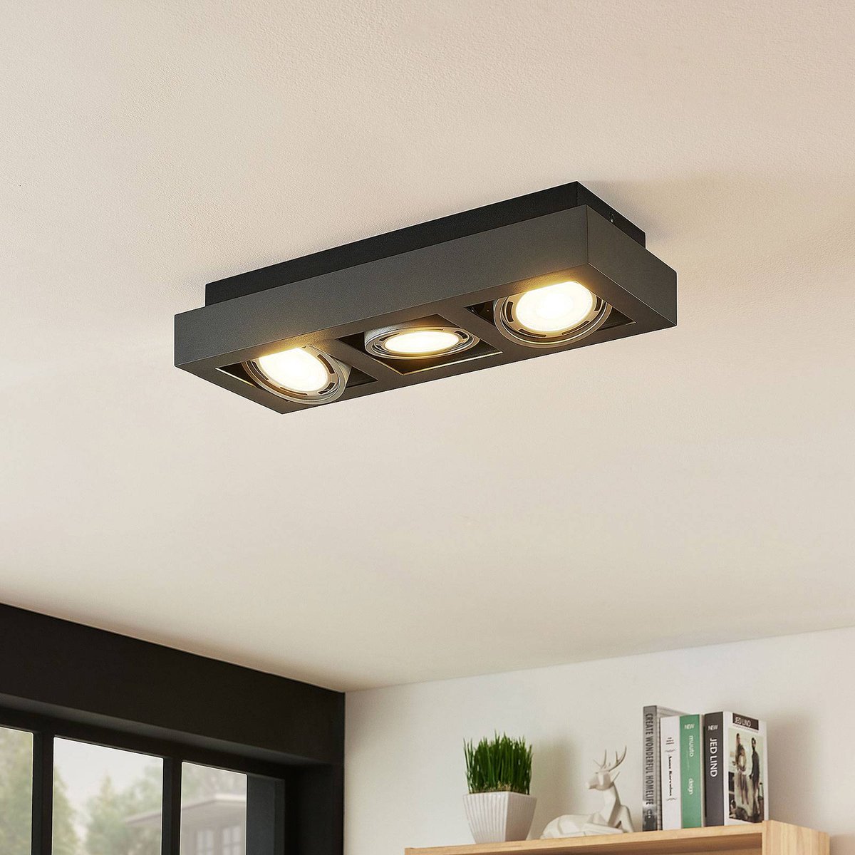 Plafonnier en aluminium moderne, Ronka gris foncé, ARCCHIO