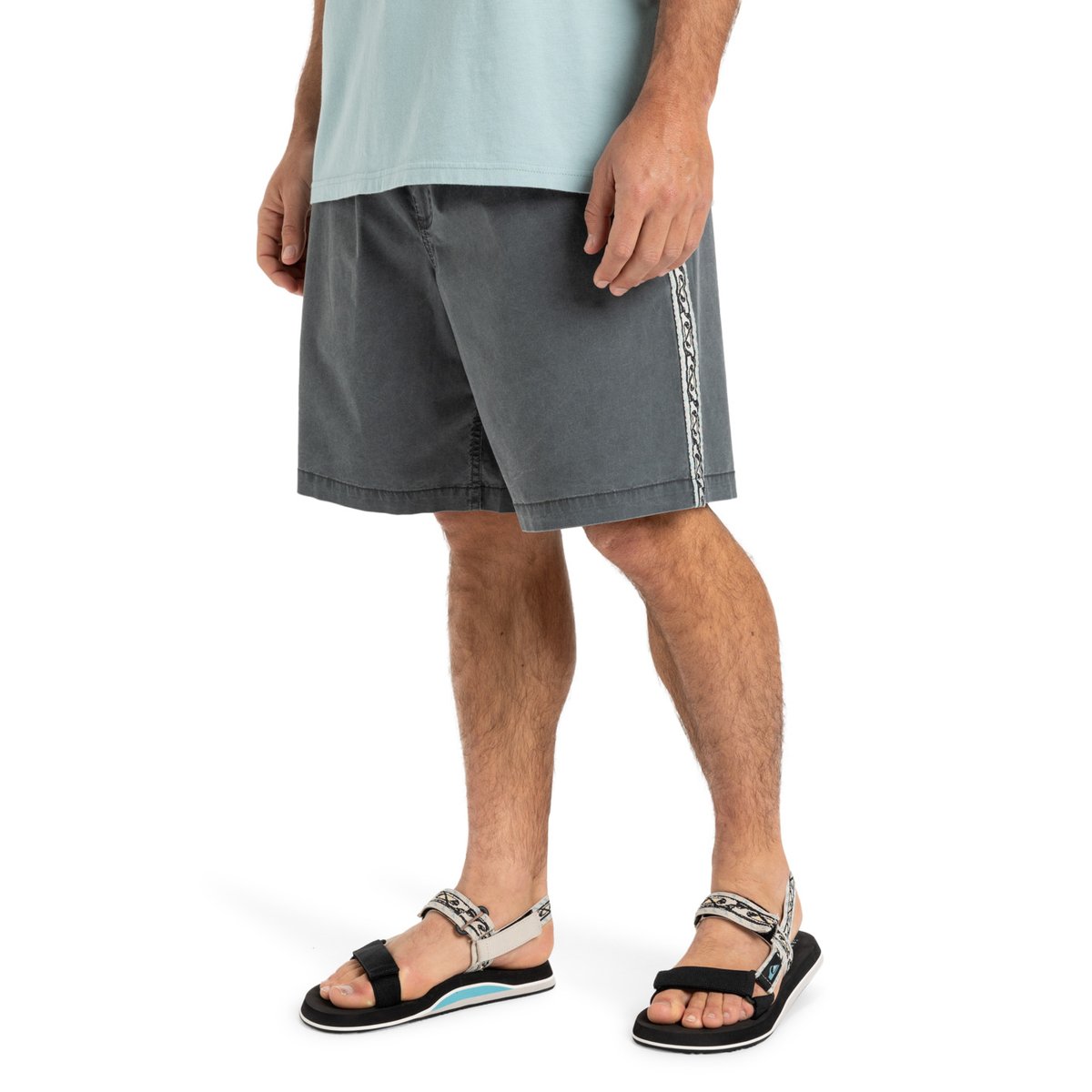 Short de marche à taille élastique TAXER GLOBAL HEAT 18" noir dark shadow, QUIKSILVER