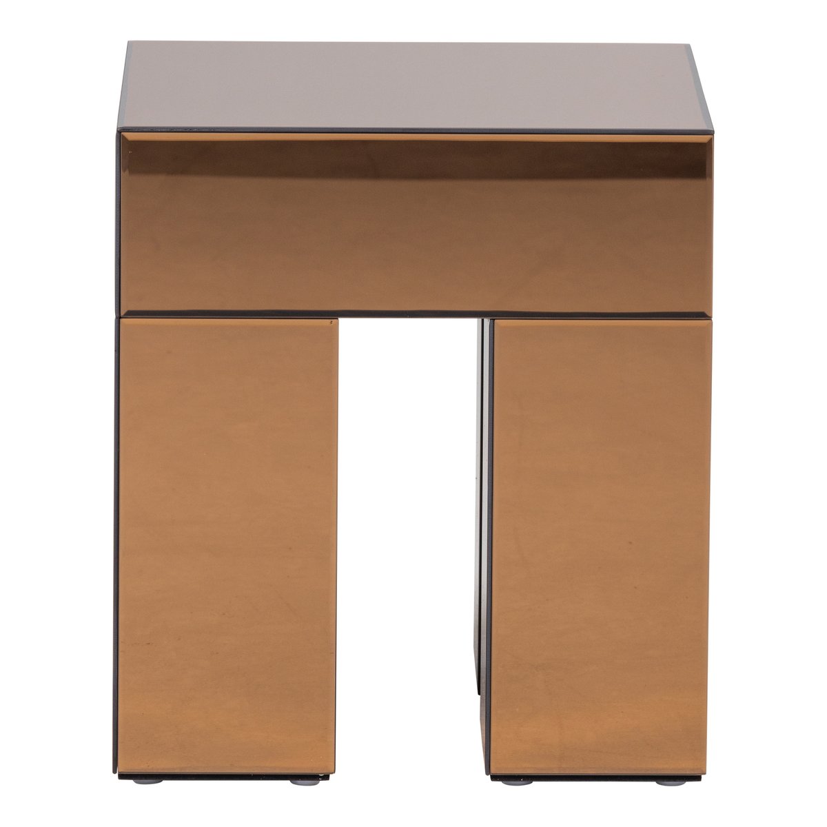 Table d'appoint en mdf MIRROX marron, WOOOD