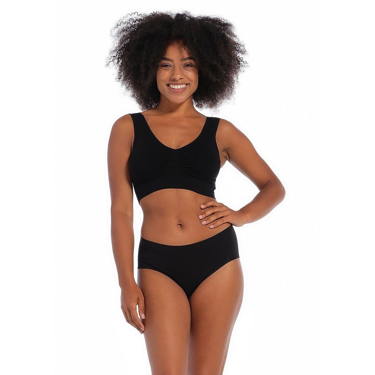 Brassière comfort in bambù nero , MAGIC BODYFASHION