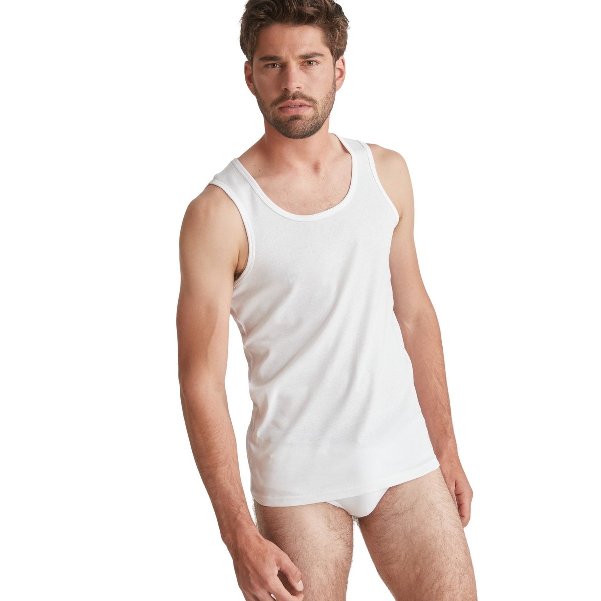 Lot de 3 débardeurs maillots de corps gris chiné, DAXON