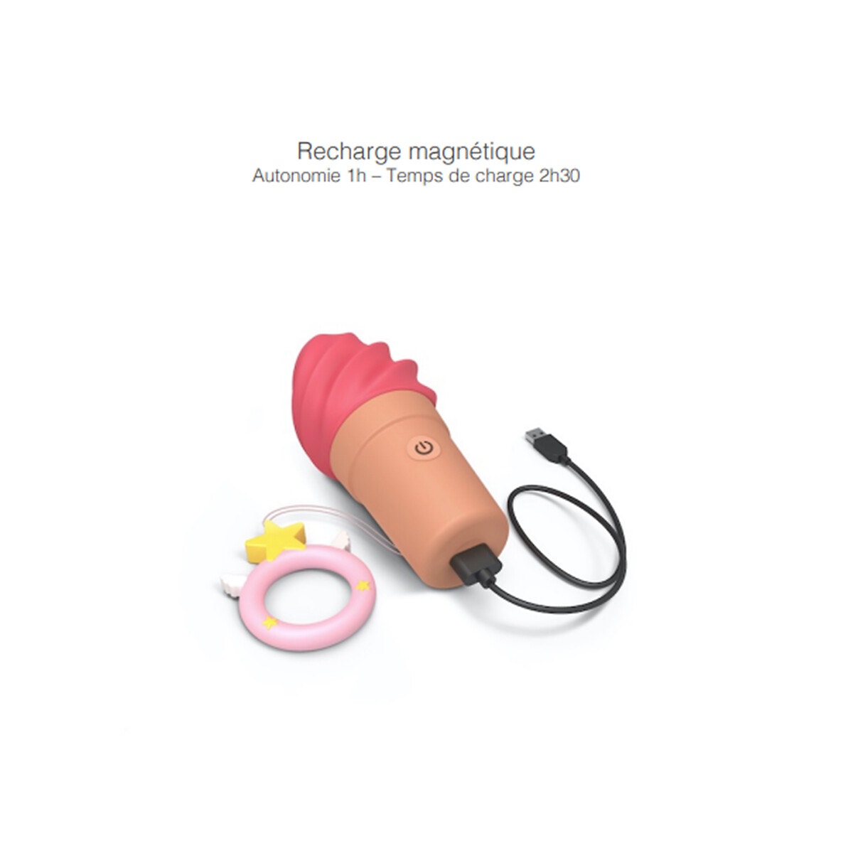 Stimulateur clitoridien Cand'Ice rose/beige, LOVE TO LOVE